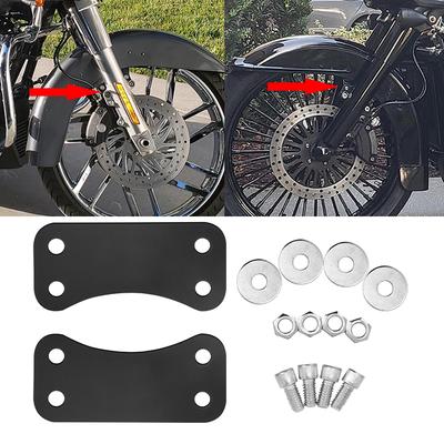 Neues Motorradzubehör 21" Rad Vorderradkotflügel Hebehalterung zur Gabel für Harley Touring Road King 2014-up Verlagerungsadapter