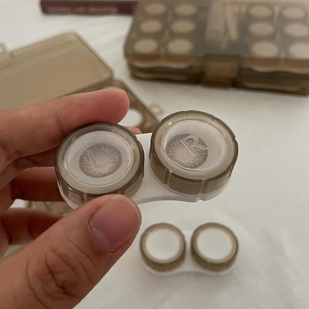 6 Pairs/Set With Tweezer Stick Contact Lens Case Soak Container Travel Case Lenses Box Beauty Pupil