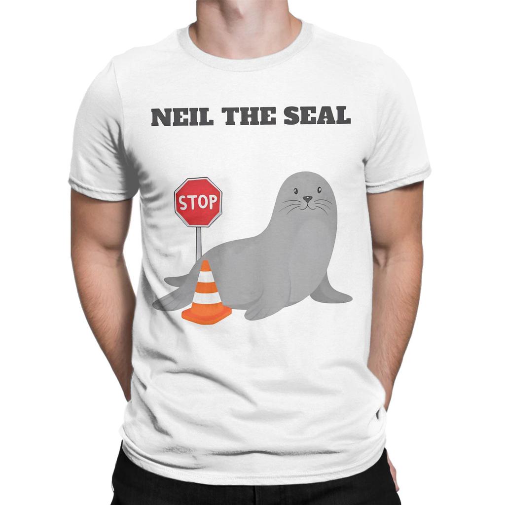 Cute Neil the Seal Unisex Unisexs T Shirts Animal Funny Tee Shirt Short Sleeve O Neck TShirt 100 Cotton 6XL Clothing