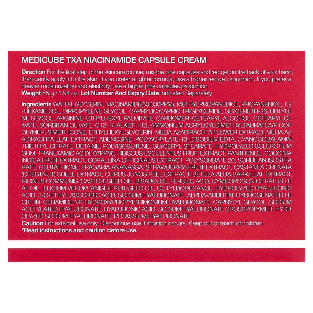 Medicube, RXA Niacinamide Capsule Cream, 55g (1.94oz)