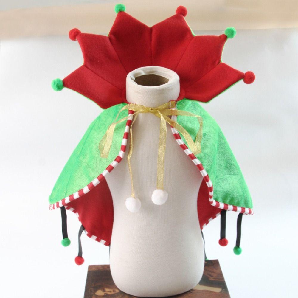 Soft Dog Christmas Cape Adjustable Pet Santa Costume Pet Clothes Pet Costume Scarf  Cat