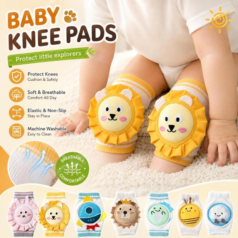 Anti-Slip Baby Knee Pads Soft Elastic Infants Knee Protectors Toddler Crawling Knee Pads Walking