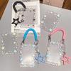 INS Star Chasing Transparent Acrylic Card Holder for Bus, Student, Campus, Meal Card Protection, Subway Stand-up