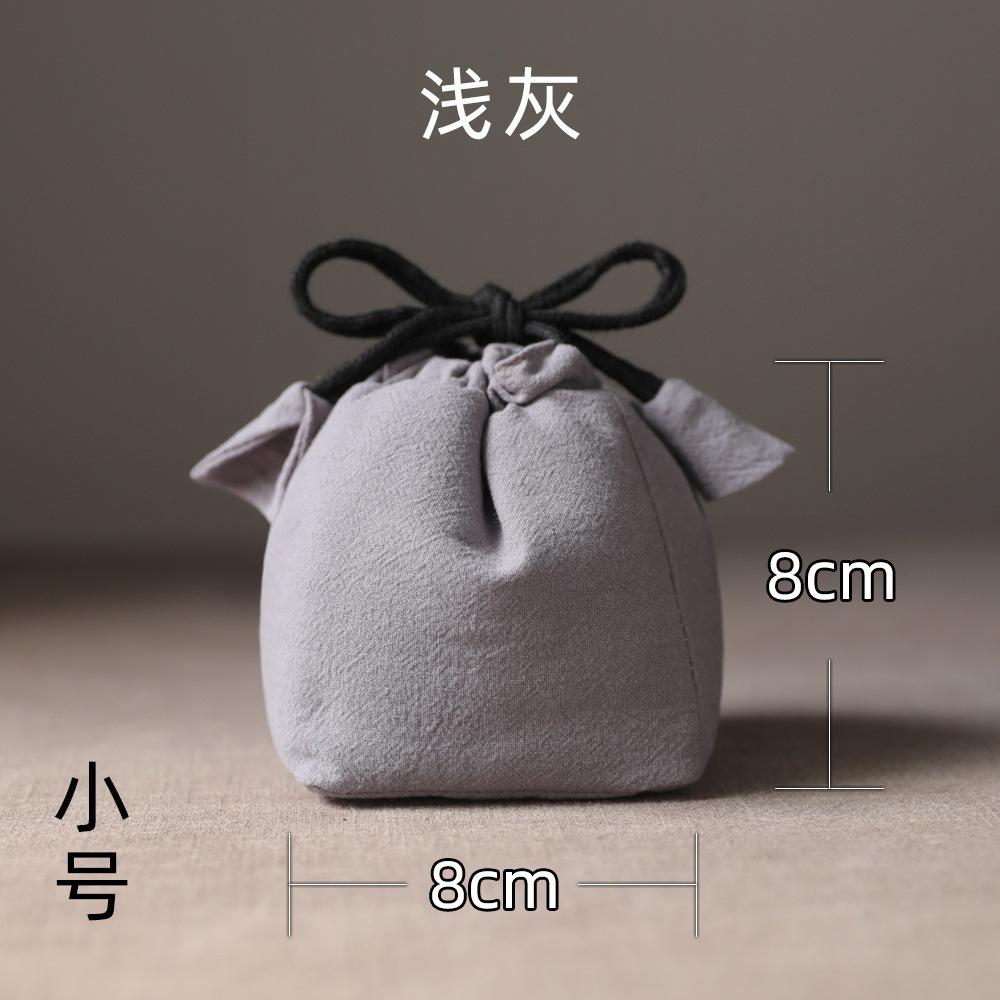 Vintage Storage Bag Portable Travel Tea Set Storage Bag Tea Pots Teacup Drawstring Cloth Bags Kung Fu Tea Ceremony Accessories