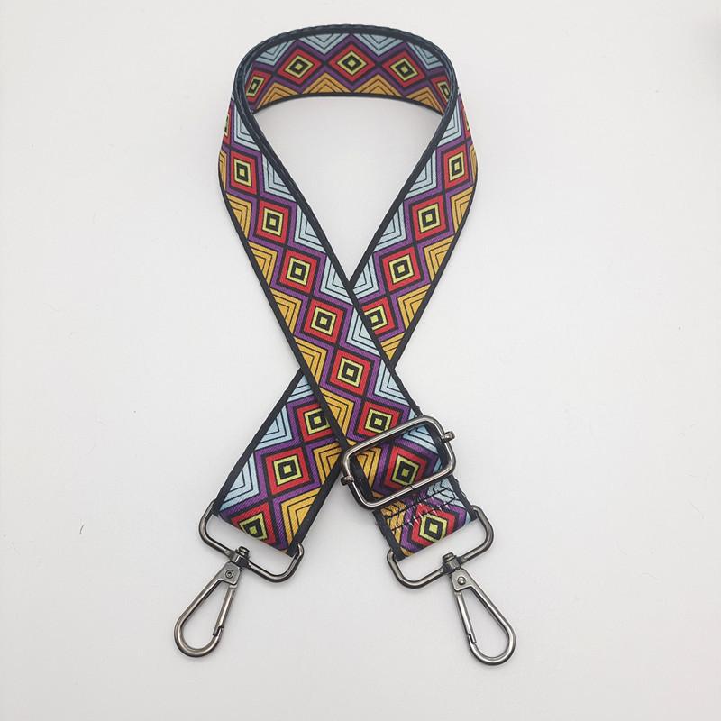 Ethnic Style Printed Shoulder Strap One Shoulder Crossbody Adjustment Long Bag Accessories Reduce The Burden Wide Shoulder Strap