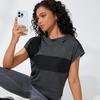 Colorblock Mesh Back Hooded Yoga Jacket - Casual Loose-Fit Cardigan
