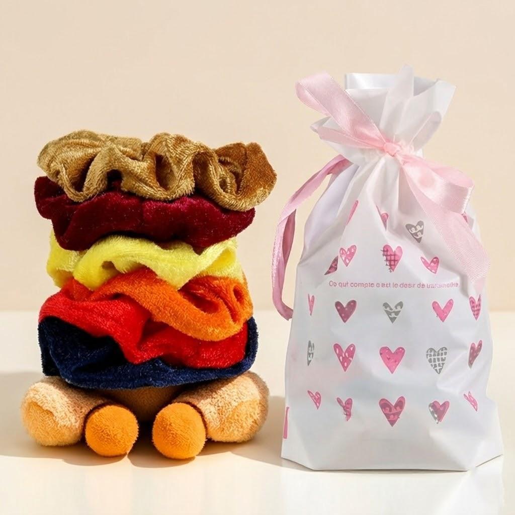

Velvet Hair Ties 50 Pcs Scrunchy Bands Soft Hair Ropes Ponytail Holders for Women and Girls Hair Accessories