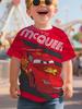 Summer Disney Pixar Cars Lightning McQueen T Shirt Multiple Sizes 3D Print Red Black Race Theme Kids Birthday Party