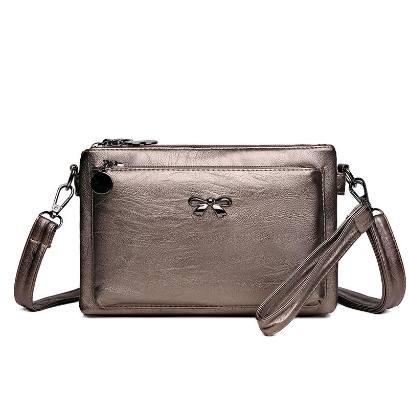 

Новая сумка-мессенджер среднего размера сумка для мамы модная женская сумка из мягкой кожи маленькая сумка-саквояж на плечо бронзовый