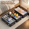 Adjustable Rollable Storage Box Stackable Underbed Drawer with Wheels Closet Organizer For Shoes