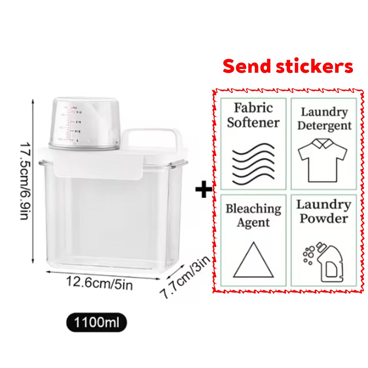 

2300 мл герметичный контейнер для хранения стирального порошка с крышками банка для хранения зерна контейнер для хранения отбеливателя с этикетками