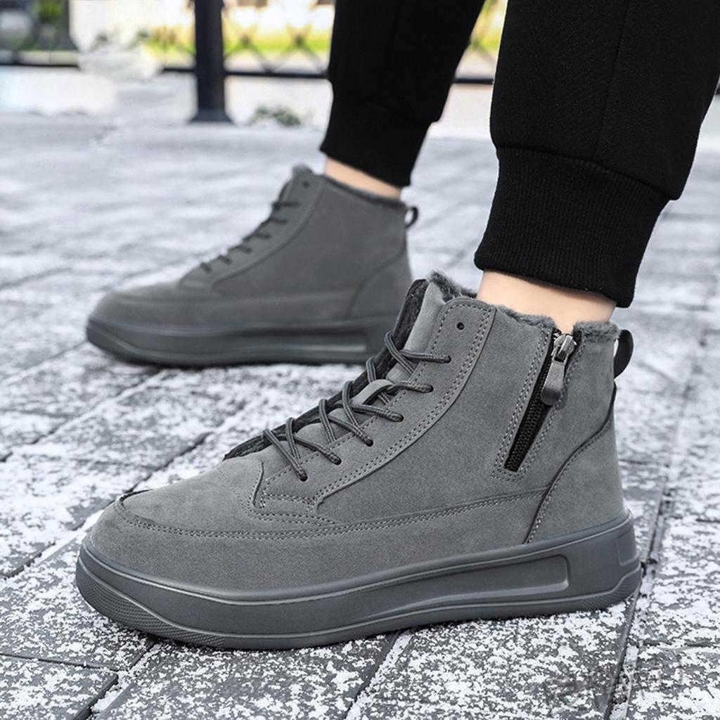 Warm Round Toe Lace Up Flat Short Boots Cold Proof Boots Warm Fashionable Versatile Boots Women's Plush Women Rain Boots Fashion