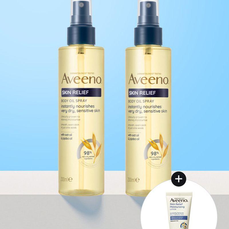 Aveeno [Skin Relief Lotion 30g] Aveeno Skin Relief Oil Spray 200mlx2 (Skin Lotion 30g) A Skin Relief Oil Spray 200mlx2