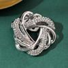 High-End Rhinestone Women's Scarf & T-Shirt Knotting Brooch Pin Accessory