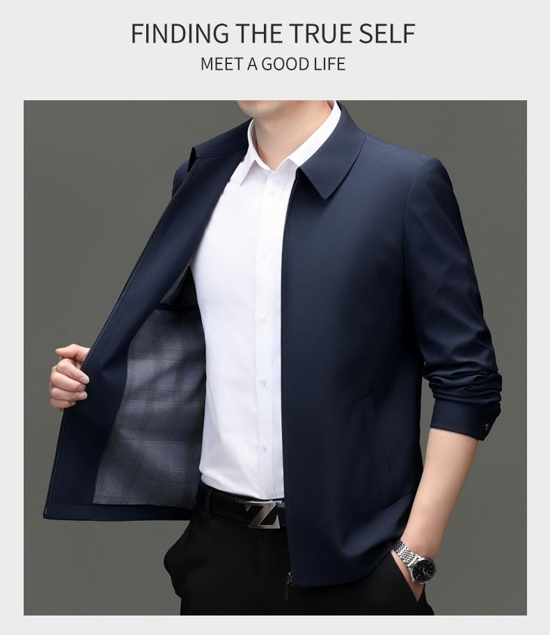 Men's 2025 Autumn/Winter Executive Jacket: Non-Iron, Wrinkle-Resistant Business Casual Outerwear