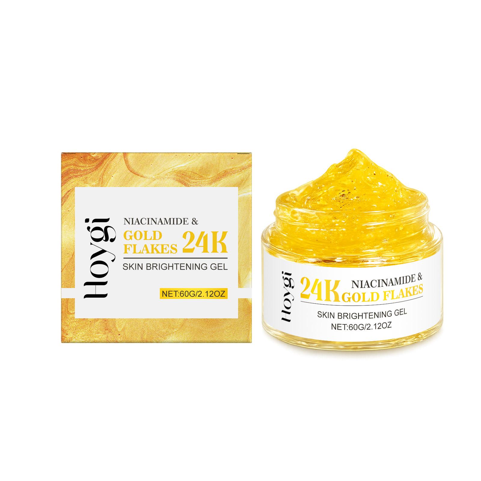 Гель с никотинамидом и золотой фольгой 24K Hoygi, увлажняющий. Нежный и увлажняющий гель для ежедневного ухода за кожей лица.