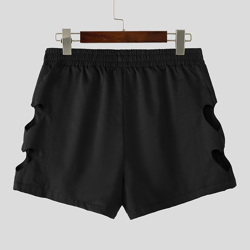 INCERUN Women Men Elastic Waist Back Cutout Home Wear Mini Pants Shorts