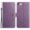 For iPhone 6/6s/7/8/SE (2020)/SE (2022) Case Flower PU Leather Magnetic Wallet Flip Phone Cover