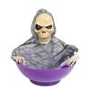Glowing Halloween Candy Bowl Battery Powered Halloween Ghost Ornament Party Props Fruit Bowl  Gift