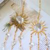 Suncatcher Crystal Wind Chimes Hexagon Sun Catchers Pendant Light Catcher Garden Window Wedding Curtain Chandelier Home Decor