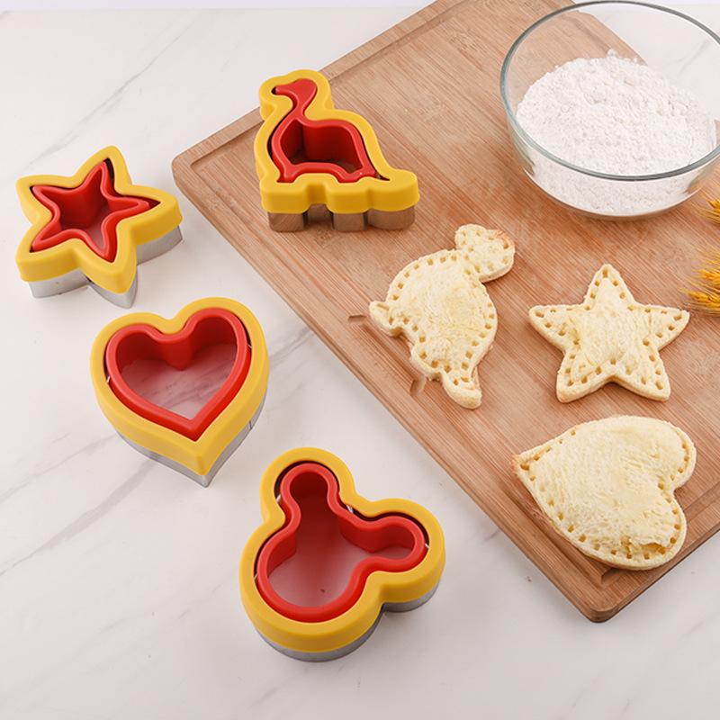 6 Styles 1X Sandwich Cutter Bread Mold Toast Maker Cake Cookie Cutter Kitchen Breakfast Dessert DIY Tool Cookie Cutter