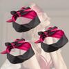 SM Goods Eye Mask Set of 3 Soft Silk Adjustable Use Gentle On the Skin Blindfold Handcuffs SM Play Passion Photogenic Passion Black Wine Red