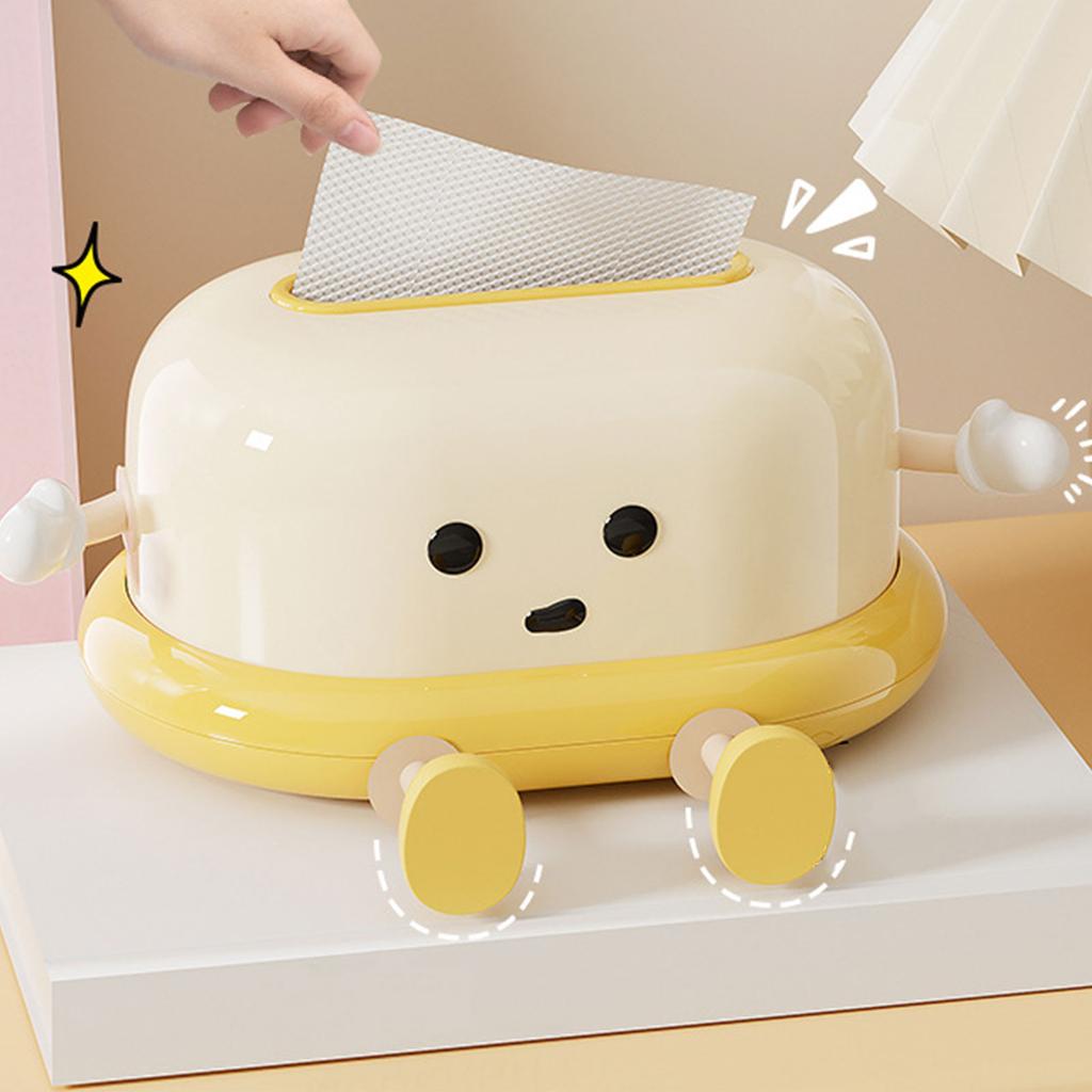 Creative Napkin Dispenser Spring Structure Tissue Box Cover Elegant Napkin Organizer Paper Towel Storage Container