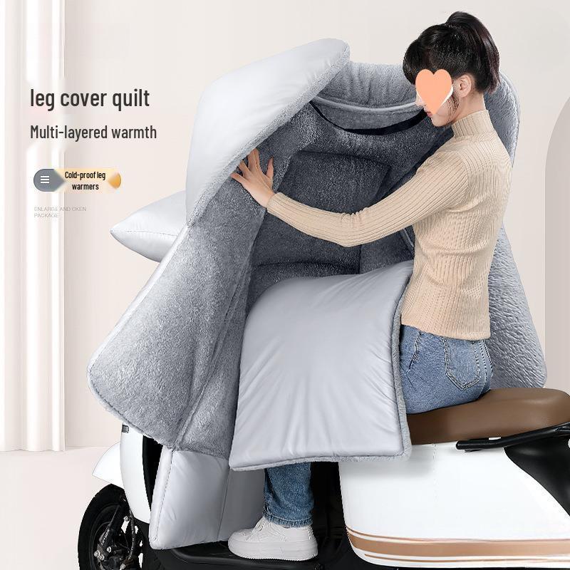 Winter Fleece Waterproof Blanket for Electric Vehicles and Motorcycles - Rainproof, Windproof, Coldproof