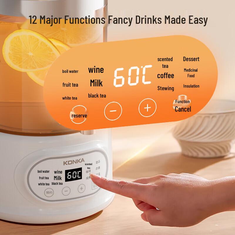 Konka 3L Electric Tea Kettle with Faucet and Temperature Control