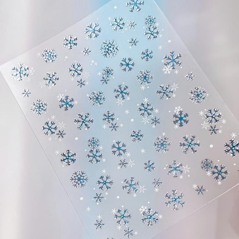 Christmas Snowflake Nail Art Stickers Cartoon Winter Bear Decals Diy New Year Accessories Nail Art Decoration Manicure Supplies