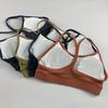 Stoßfester doppelseitiger Nylon-Sport-BH mit Y-Rücken - Racerback-Design