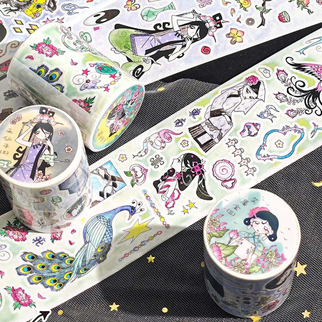 Oriental Ancient Stickers Rolls Funny DIY Craft Decorative Sticker for Phone DIY Crafts Scrapbook Art Journal