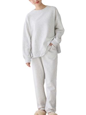 Μαλακό Fleece Fleece Πολλαπλών Χρήσεων Μπλούζα και Παντελόνι Βρώμη [ANGELIEBE] Πιτζάμες, Fleece, Fleece, Σετ, Ρούχα, Ρούχα Σπιτιού, Σετ, Μπλούζες, Παντελόνια, M,