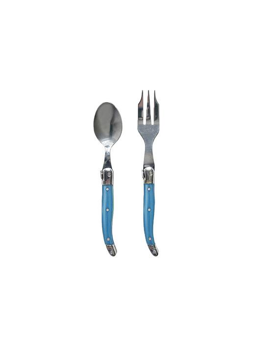 

LAGUIOLE Jeanneron Laguiole Blue Teaspoon & Teafork Set single type