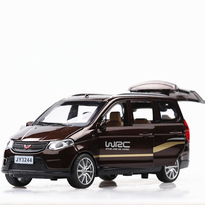 Best Selling 1 :32 Metal Wuling Commercial Car Alloy Model ,Simulation Die -Cast Sound And Light Pull Back Model ,Free Shipping 