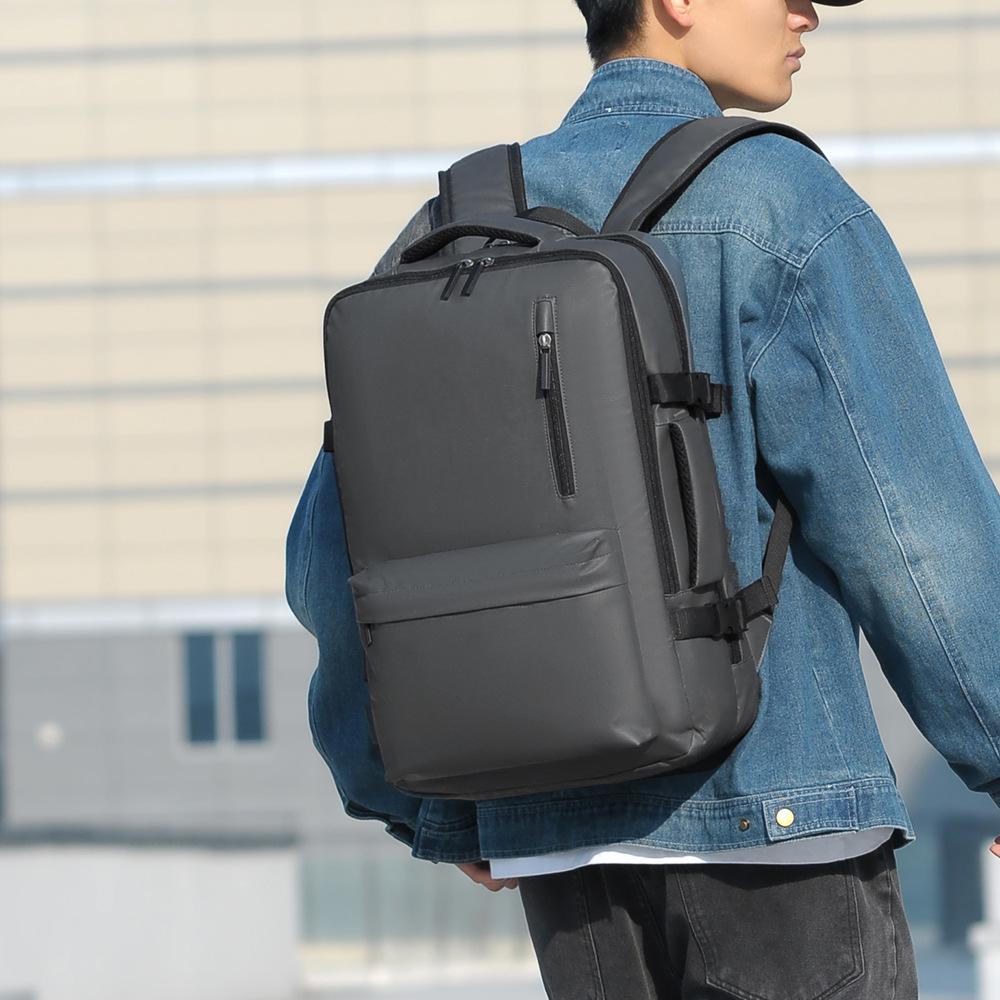 Business Commuting Large Capacity Backpack Fashionable Wear-resistant Casual Laptop Bag Multifunctional Lightweight Student School Bag