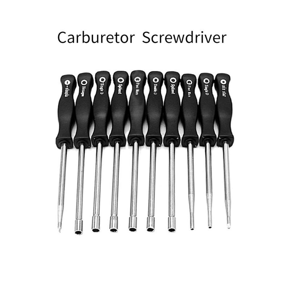 Screwdriver Carburetor Adjustment Tool Single D Double D, 7 21 Teeth Splined Hexagon Hex Socket Kit Set Stainless Steel