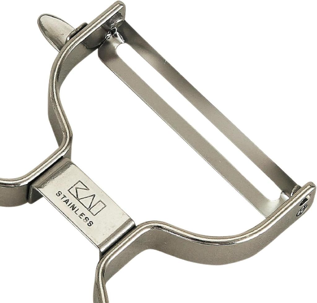 KAI Stainless Steel Peeler Set (2 Pieces) with Easy-to-Grip Handle, Potato Peeler with Sprout Remover, Dishwasher Safe, KAI KITCHEN, Silver, DH8009