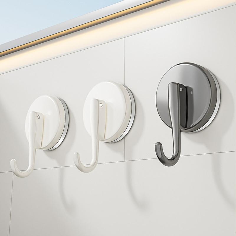 Easy Installs Suction Hook Holders ABS Not Drill Suction Hook Heavy Duty Adhesive Hook 57mm Diameter for Bathroom Kitchen