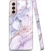 JAHOLAN Galaxy S21 Case Bling Glitter Sparkle Marble Design Clear Bumper Glossy TPU Soft Rubber Silicone Cover Phone Case for Samsung Galaxy S21 5G