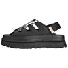 GoldenGlow Toggle Leather One Strap Sandals Women's Black 1179370-DPCR