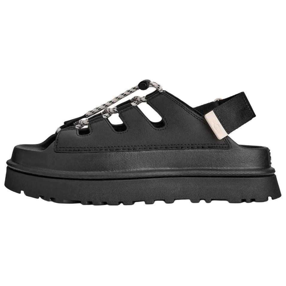 

UGG GoldenGlow Toggle Leather One Strap Sandals Women s Black 1179370-DPCR 38