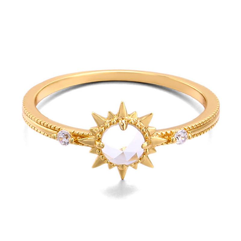 Copper Retro Chic Ring For Women Adjustable Size Unique Geometric Statement Fashion
