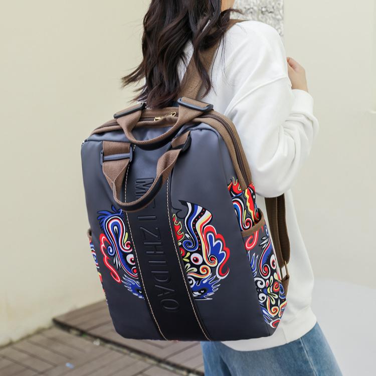 Backpack, Simple and Stylish Printed Backpack, Large Capacity and Lightweight Travel Bag, Casual Commuting Bag