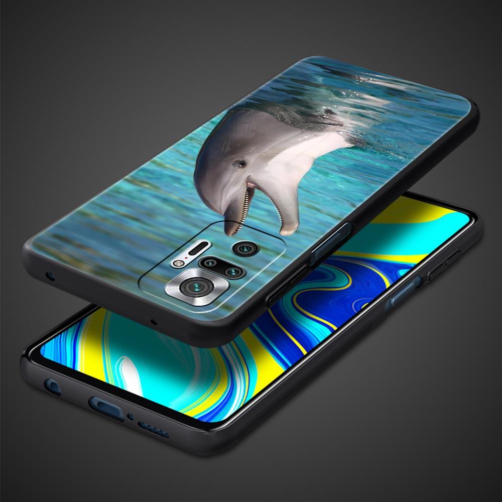 Ozean Tier Delfin Handyhülle Für Xiaomi Redmi Note 14 13 5G 10 11 12 Pro Plus 4G 14C 13C 12C 10C Schwarze Abdeckung