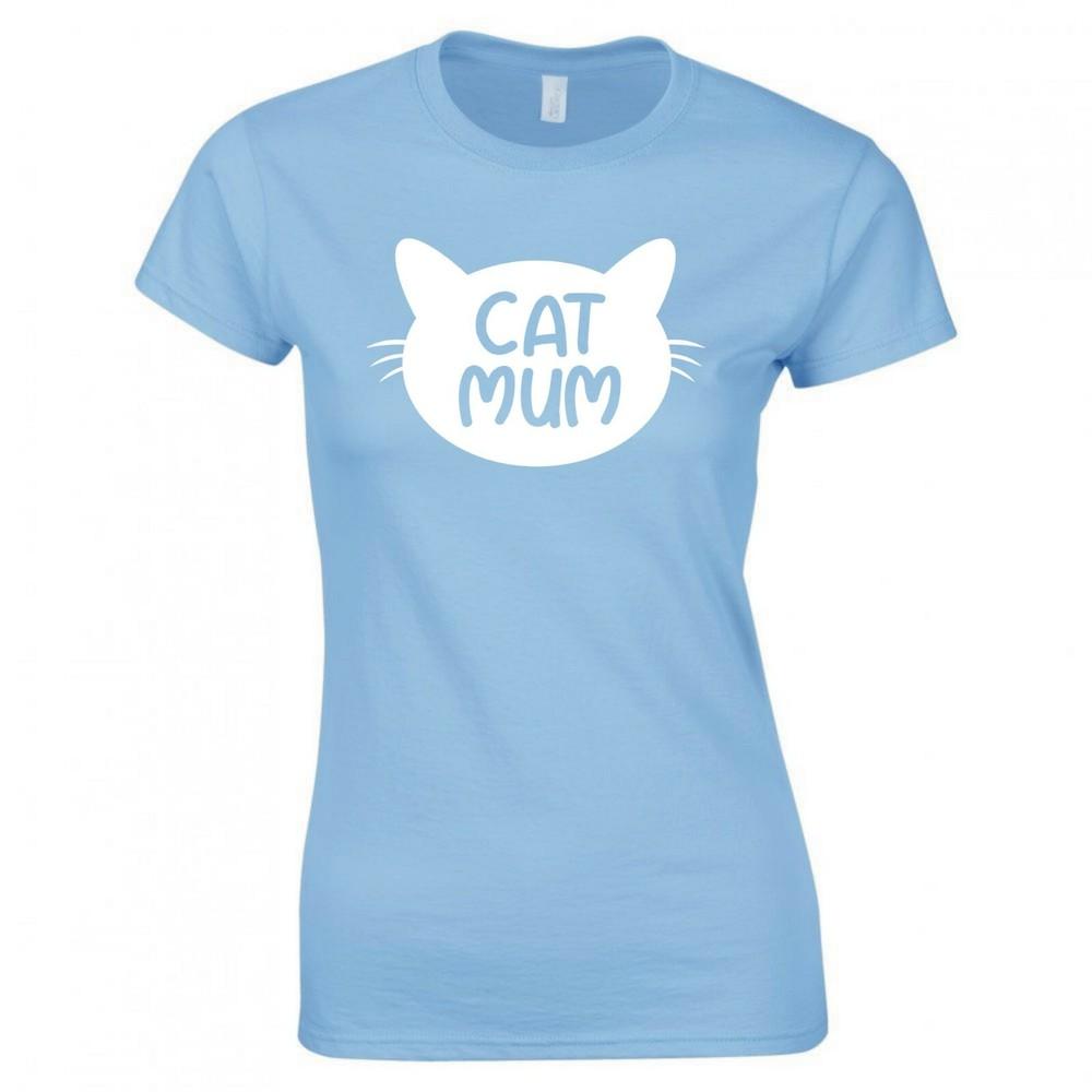 Funny Animal Cat Mum Ladies Skinny Fit Tshirt S