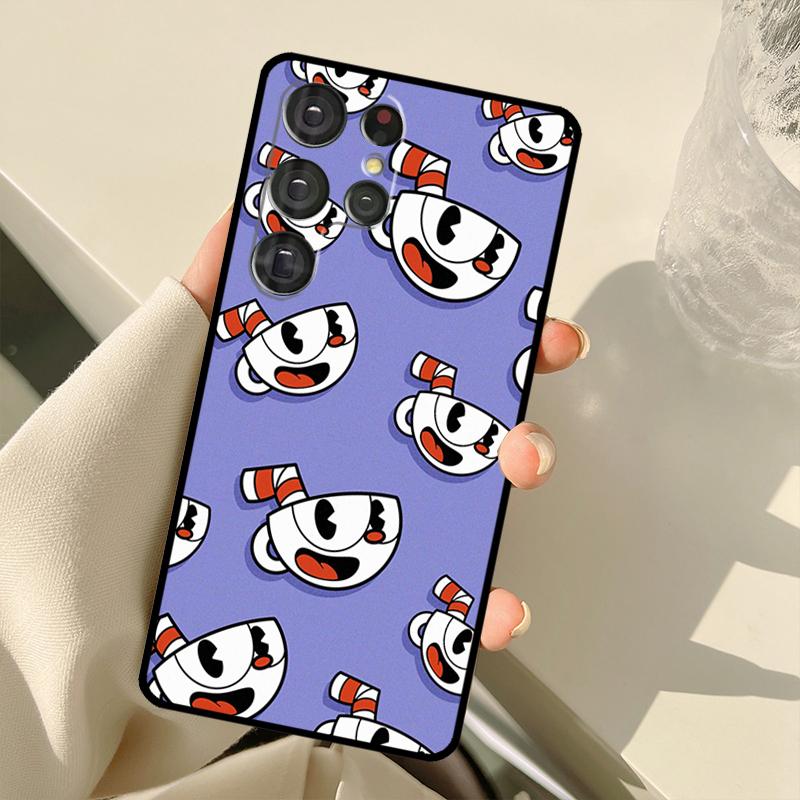 Чехол для телефона с милой игрой Cuphead для Samsung Galaxy S21 S22 Ultra Note 20 S8 S9 S10 Plus Note 10 Plus S20 FE Galaxy S8