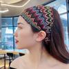 Colorful Wave Mesh Headband Hollow Wide Side Head Wrap Fashion Lace Hairbands  Daily