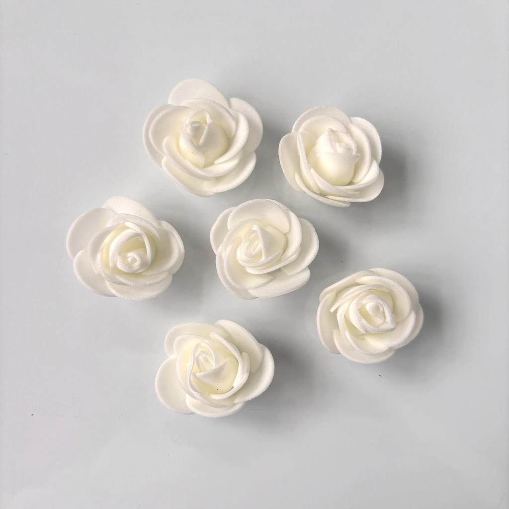 Trandafiri din spumă PE de 3,5 cm, 200 buc, Demontabili pentru Ursuleți din Spumă, Coroane și Decorațiuni