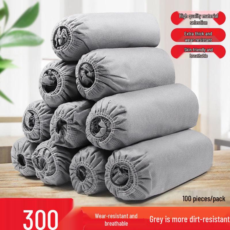 Disposable Non-Woven Shoe Covers - Wear-Resistant, Non-Slip, Dustproof, Breathable, Indoor Footwear for Students and Adults, Thickened, Free Shipping